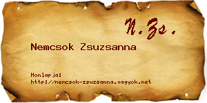 Nemcsok Zsuzsanna névjegykártya